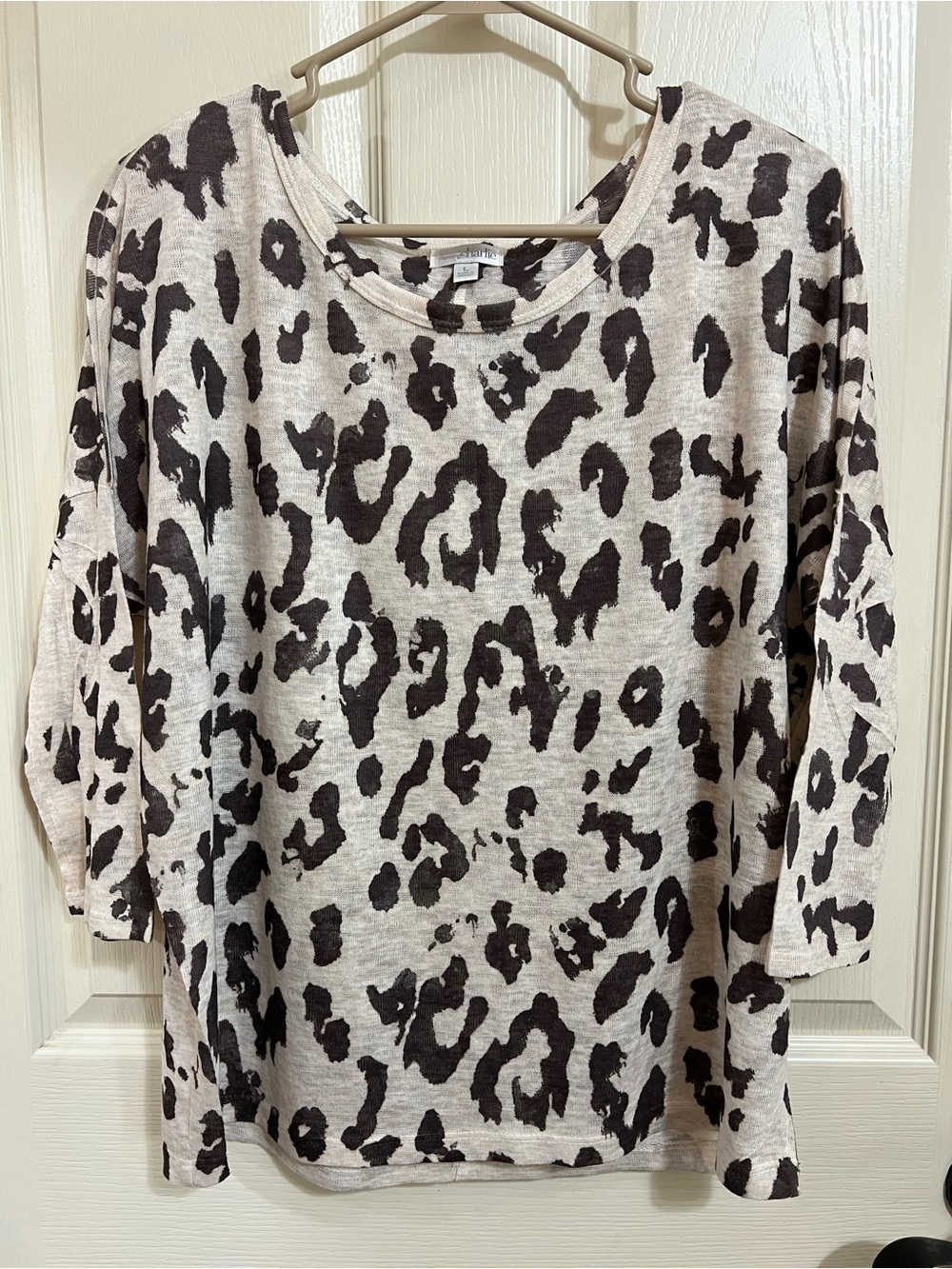 Charlies Black Leopard Print Tunic on Cream